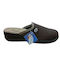Leather Women's Winter Slippers Brown