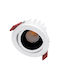 kelvo Metallic Recessed Spot with Built-in LED and Warm White Light White 8.5x8.5cm