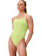 Costum de baie întreg verde-lămâie