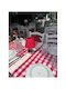 SteweHome Table Lamp with Red Shade and Silver Base