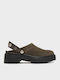 Suede Damen Pantoletten mit Absatz in Braun Farbe