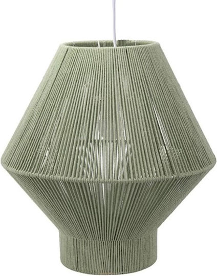 Eurolamp Pendant Ceiling Light Green with Rope 38x38x39cm