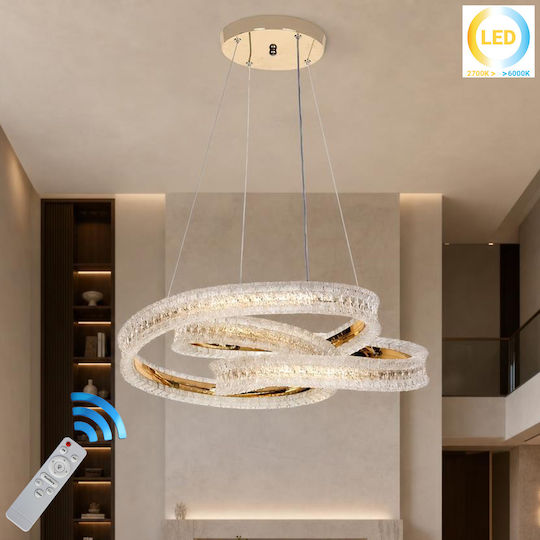 Keskor Ceiling Light Gold LED 54x54x15cm