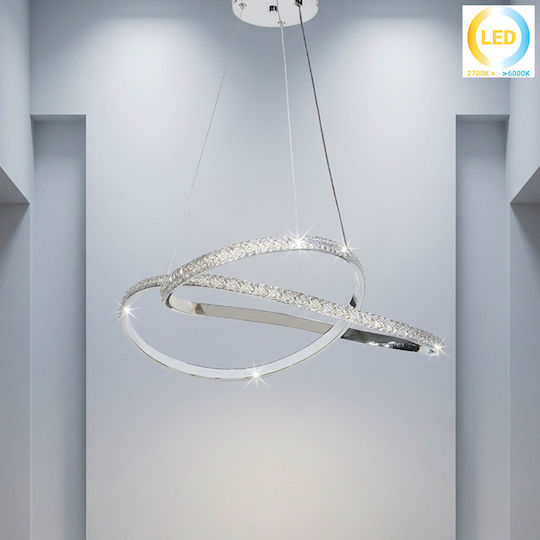 Keskor Keskor Deckenleuchte Silber LED 50x50cm
