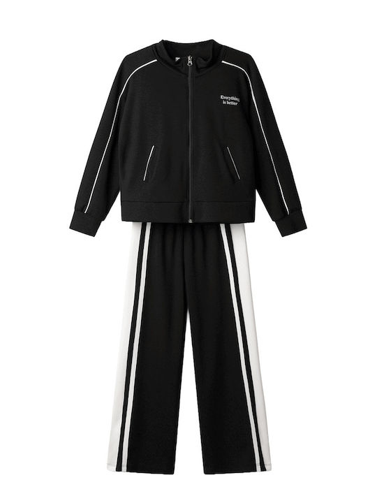 Kinder Trainingsanzüge Mit Jacke Schwarzes - Weißes