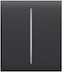 Ajax Center Button 2-gang Graphite Central Front Plate Frame 3 4 or 5 Position Wireless Double Light Control Switch Grey