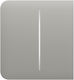 Ajax Side Button 2-Gang Oyster Side Front Plate Frame 2 3 4 or 5-Position Wireless Double Light Control Switch Beige
