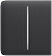 Ajax Side Button 2-gang Graphite Side Front Plate Frame 2 3 4 Or 5 Positions of Wireless Double Light Control Switch Graphite
