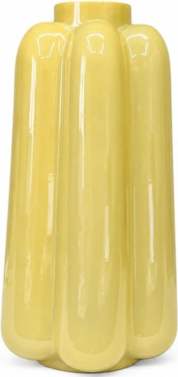Dekorative Vase Glas Gelb 13xH25cm