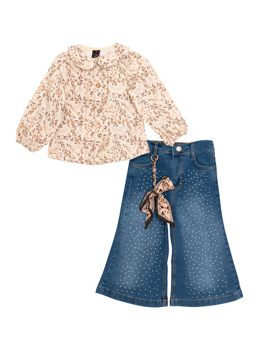 Restart Kids Set with Pants 3 Pieces Ecru