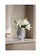 SteweHome Decorative Glass Vase Silver