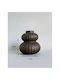 SteweHome Decorative Plastic Vase Brown 13x13xH14cm