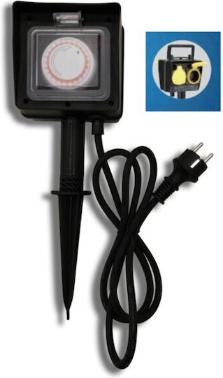 Eurolamp Double Waterproof Black Power Socket