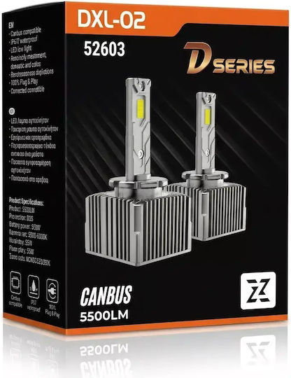 Car Lamps & Motorcycles D1S Canbus LED 5500K Cold White 12V 55W 2pcs