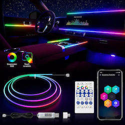 Декоративно Led Rgb Осветление За Кабина На Автомобил Ambient Light 110cm Usb Дистанционно Управление Hw-0401 Декоративно Led Rgb Осветление За Кабина На Автомобил Ambient Light 110cm Usb Дистанционно Управление Hw-0401