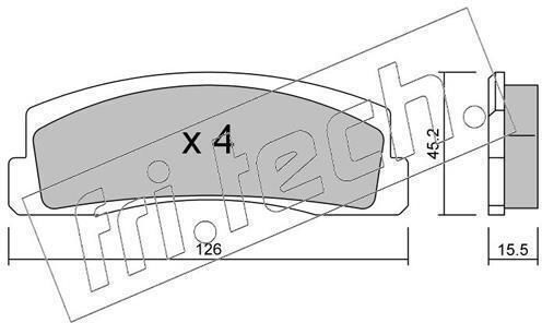 Vordere Bremsbeläge Für Lada Niva 2121 2131 76-15 0480 Fri.tech 2121-350109001 Eco1003-11366