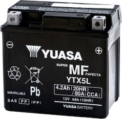 Yuasa Батерия за Мотоциклет YTX5L-BS 80A с Капацитет 4Ah Yuasa Батерия за Мотоциклет YTX5L-BS 80A с Капацитет 4Ah