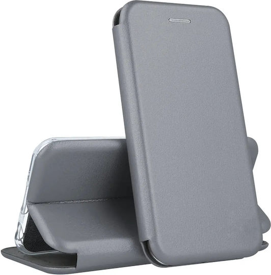 Book Piele Artificială Argintie Motorola Edge 30