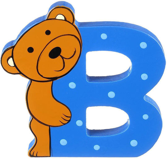 Baby Oliver Dekorativer Buchstabe Orange aus Holz