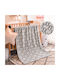 Marwa Samt Kinderdecke Braun 140x110cm