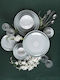 Cryspo Trio Turquoise Porcelain Dinnerware Set 40pcs