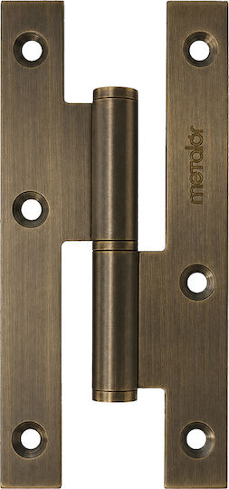 Френски Обикновен Месингов За Вътрешни Врати 140x66mm Мат Античен Metalor 100-2014