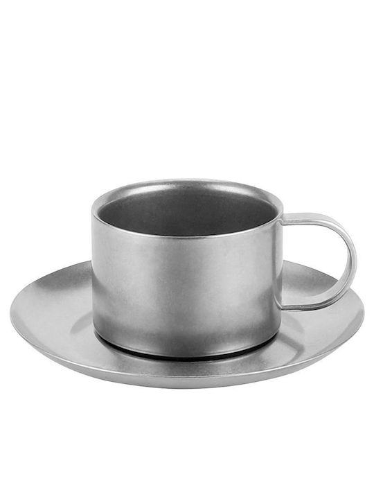 Estia Tassen Kaffee Inox Braun 80ml
