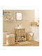 5Five Rutschfestes Badematten Holz Stemy 220356B Beige 50x80cm