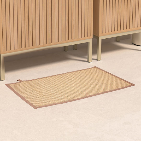 5Five Non-Slip Wooden Bath Mat Stemy 220356B Beige 50x80cm