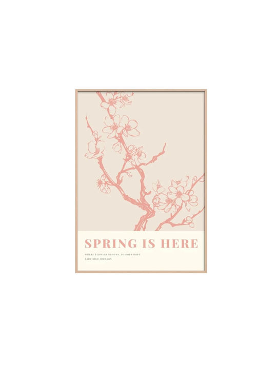 Poster Blossom Elegance 50 X 70 Ramă Lemn De Trandafir Hârtie Artă De Înaltă Calitate 265g