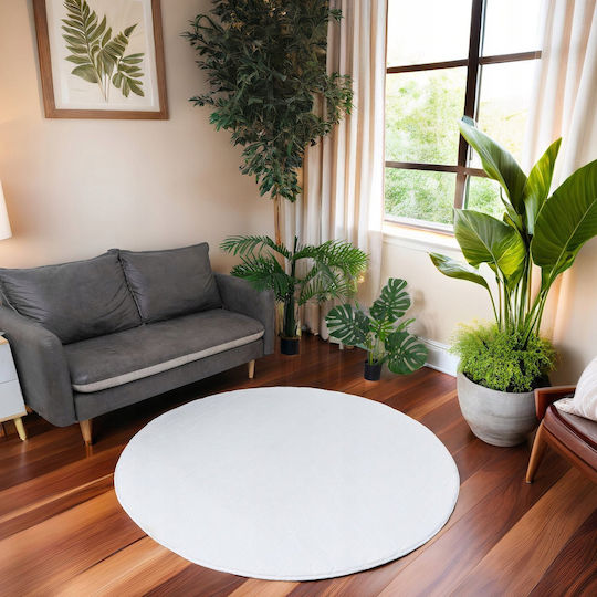 Strado Round White Rug Φ160cm
