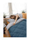 SteweHome Steppdecke Einzeln 155x215cm Hellblau