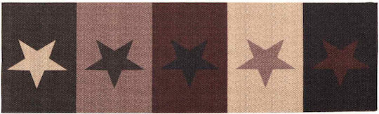 vidaXL Stars Kitchen Runner Mat with Non Slip Backing Red Stars 60x180cm