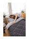 SteweHome Steppdecke Einzel 155x215cm Grau