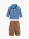 Kids Clothing Set with Pants 2 Pieces Kola Nut
