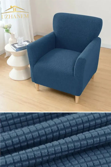 SteweHome Elastische Abdeckung Für Sessel Blau 60x85cm