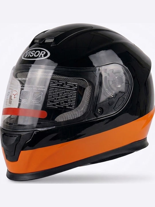 SPV Full Face ECE 22.06 Black With Orange Detail SPV Full Face ECE 22.06 Black With Orange Detail