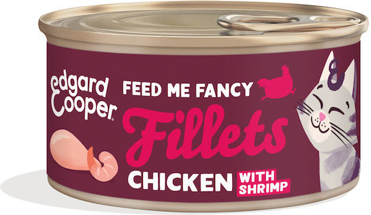Edgard Cooper Nasses Katzenfutter mit Huhn und Shrimps 70g