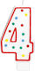 Amscan Number Candle Polka Dots Four 4 13 Cm 1 Pc Universal