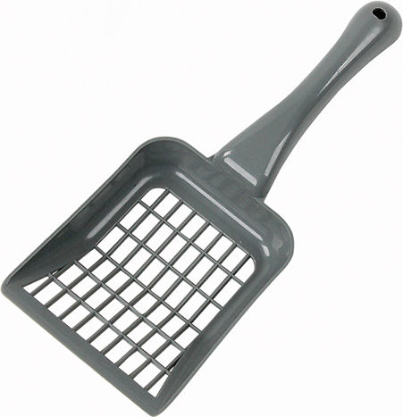 Pawise Lopățică Din Plastic Gri Pentru Nisip Igienic Pentru Pisici Pentru Toate Tipurile De Nisip Aglomerant 26 X 10 Cm