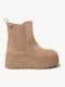Beige Kastorina Damen Chelsea-Stiefel Hohe Plattform