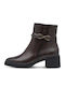 Leder Damen Stiefeletten Braun