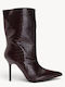 Bordeaux Stiefeletten Krokodilleder Lackleder mit Absatz