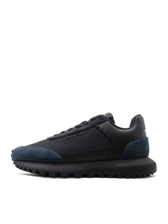 Men's Sneakers Black- Blue