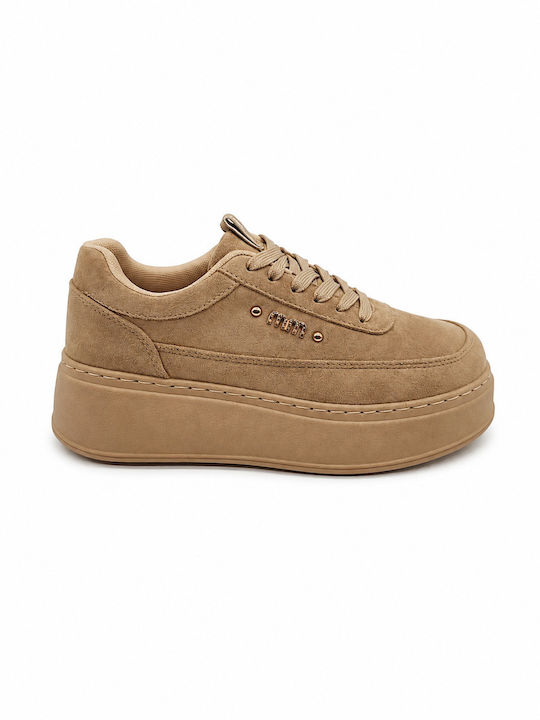 Adidași Flatforms pentru femei Bej