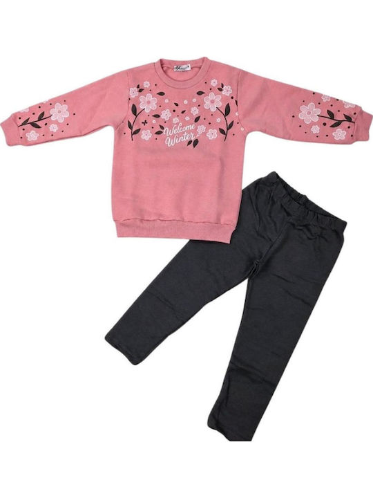 Kids Tracksuit Pink 2 Pieces