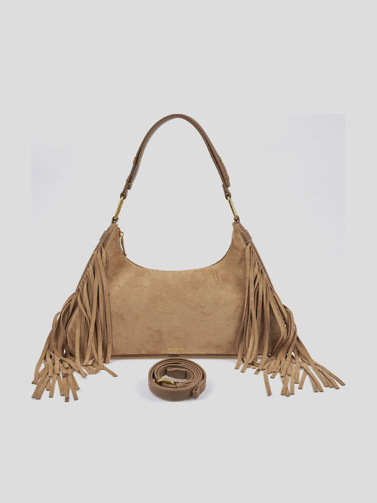 Verde Verde Damen Schultertasche Wildleder mit ...