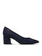 Pointed Toe Heels with Mid Heel Blue