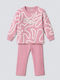 Kids Clothing Set with Leggings Winter 2 Pieces Pink Nek