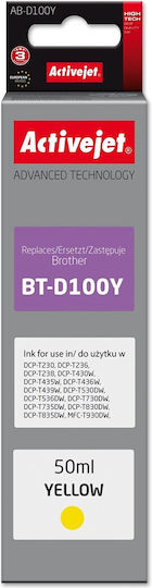 Active Jet Kompatible Tintenpatrone InkJet Brother Bt-d100y 50ml Gelbe 1Stück